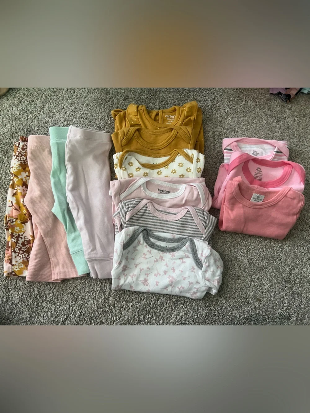 Carter's Baby Girls 10-Pack Mixed Color Cotton Pajama Set